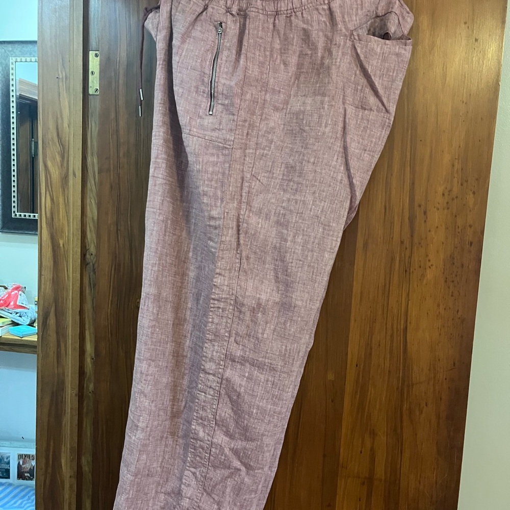 Athleta Rose Wide Leg Pants with Comfortable Fit and linen Fabric size 22 EUC - Picture 2 of 9